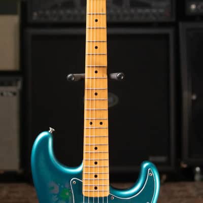 Mid-1980's Fender Stratocaster ST-72 Electric Guitar - Blue Flower with Hardshell Case - Used image 4