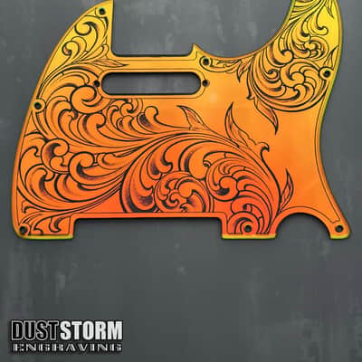 Telecaster 8 Hole Pickguard Acrylic Iridescent Gold Mirror Guitar Scratch Plate for Fender American/Mexican Standard Tele Cut for Modern Style Parts image 2