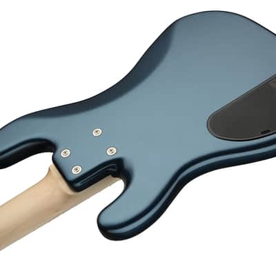 Sadowsky MetroLine 21-Fret Hybrid P/J Bass-Swamp Ash Body-5 String-Solid Dark Lake Placid Blue Metallic High Polish image 6
