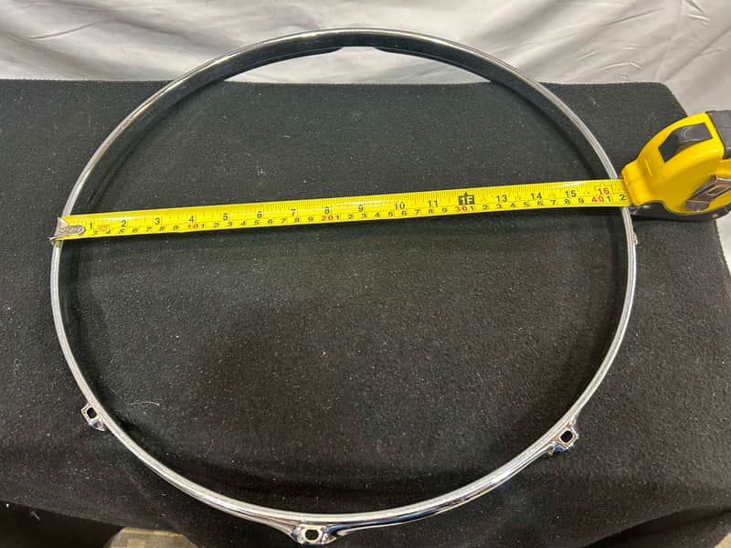 Ludwig 16" - 8 hole COB Chrome over Brass hoop (6165-1025) 60's - Chrome Over Brass image 1