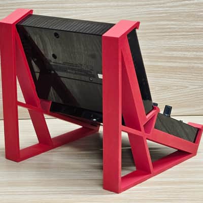 The Analog Source 2 Tier Gen 3 RED Desktop Stand for Volca Beats Bass FM Keys Nubass Loop Mix Sample Synthesizer Mixer Drum Rhythm Machine Sampler image 3