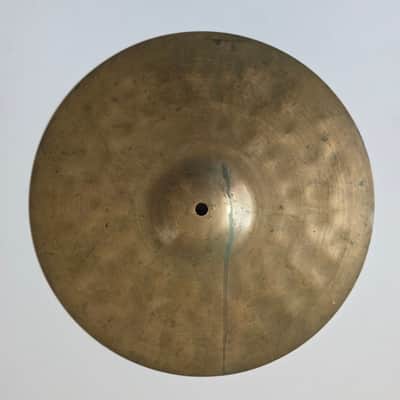 Vintage 13" Unstamped Hi Hat Pair Deep Hammering Small Hole 1023g 1004g image 2