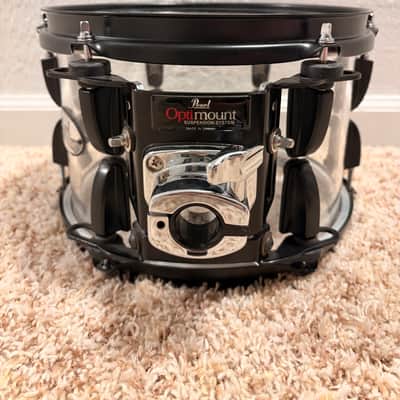 Pearl CRB1007T/B730 Crystal Beat 10x7" Rack Tom 2014 - 2020 - Ultra Clear with Black Hardware image 3