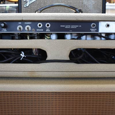 1962 Fender Bandmaster w/ 2x12 Cabinet Blond Pre-CBS image 5