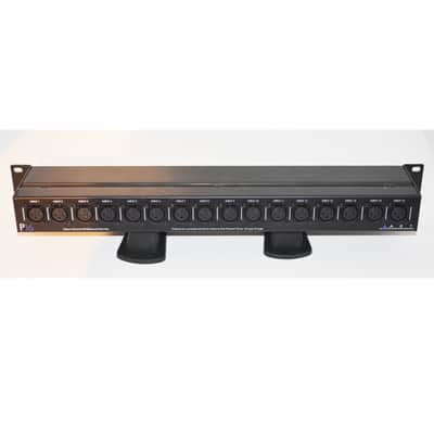 ART P16 16-channel XLR balanced patch bay, 1U rack mount - Black #4 image 2