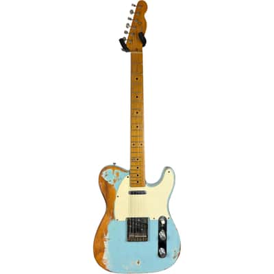 Fender Japan 52 Reissue Telecaster 1990-1991 - Blue - Heavy Relic image 3