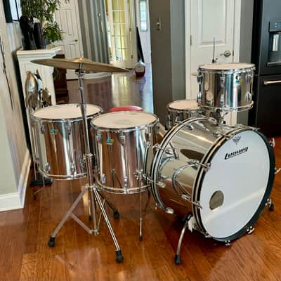 Ludwig 26 INCH BASS STAINLESS STEEL 26/18/16/14 70s - Stainless steel image 5