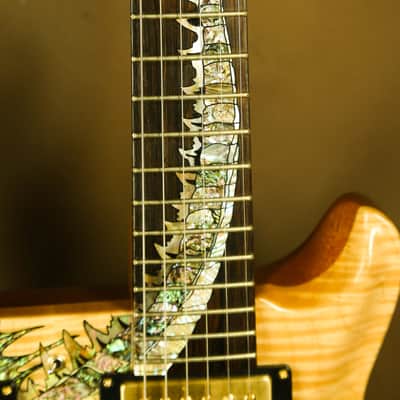 2005 PRS Dragon Double Neck Rare Natural Electric Guitar Paul Reed Smith image 10