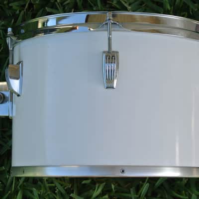 RARE! 1970's LUDWIG (Chicago) 12" WHITE CORTEX CONCERT TOM for DRUM SET! RM119 image 6