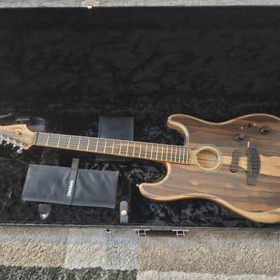 Fender Limited Edition Acoustasonic Electric Guitar Natural Ziricote 2020 - Natural Ziricote Wood image 14