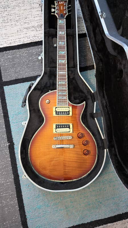 ESP LTD EC-1000 FM with Rosewood Fretboard 2003 - 2017 Amber Sunburst image 1