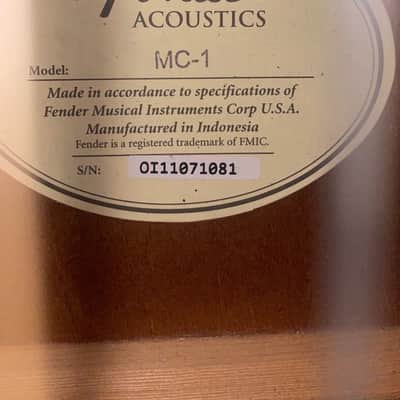 Fender MC-1 3/4 Nylon 2012 - 2017 - Natural image 4
