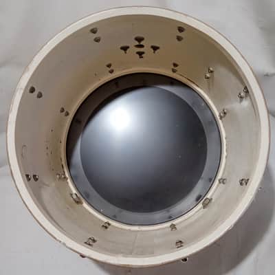 Ludwig 14x20"Bass Drum Silver Sparkle Vintage60s Standard Model 3ply White Paint image 9