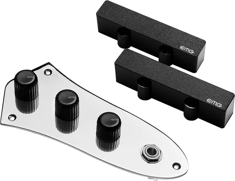 EMG J-SYSTEM Prewired Jazz Bass Control Plate and Pickup Set image 1