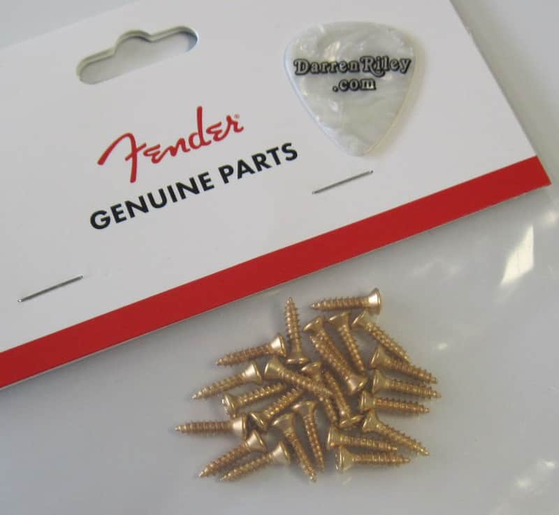 Fender USA Pickguard Screws GOLD 0994924000 image 1