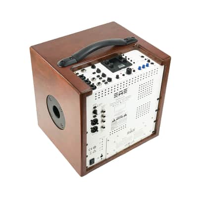 Elite Acoustics EAE ToneWeaver 4-8 Rechargeable 120 Watt 8” Acoustic Amp with 4 Channel Digital Mixer/LFP Battery/Bluetooth - Wood image 1