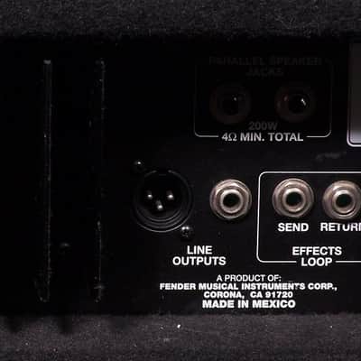 Fender BXR Two Hundred BXR200 PR 286 PR286 Bass Head Amplifier Amp