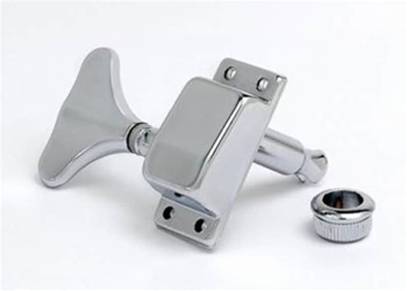 Allparts 4-in-line Chrome Import Bass Tuners TK-7947-010 image 1