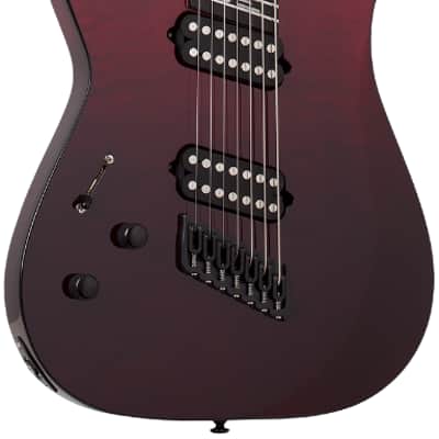 Schecter Reaper-7 Elite Multiscale LH 2185 - Blood Burst (2185) image 2