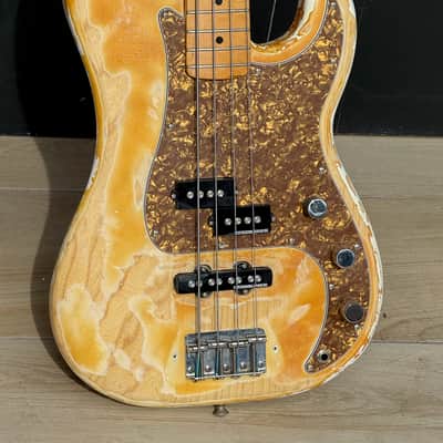 Fender Precision Bass 1975 - beat sweet See-Thru Blonde w/a set of hot P-J EMG pickups. image 1