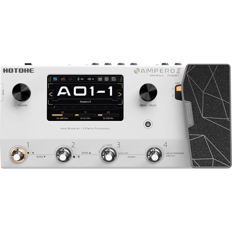 Hotone Ampero II MP-350 Guitar Effects Processor Amp Modeler Multi Effects Pedal with Cab Simulation IR Loader Touchscreen Studio Quality Audio Durable Metal Chassis Guitar Accessories image 1
