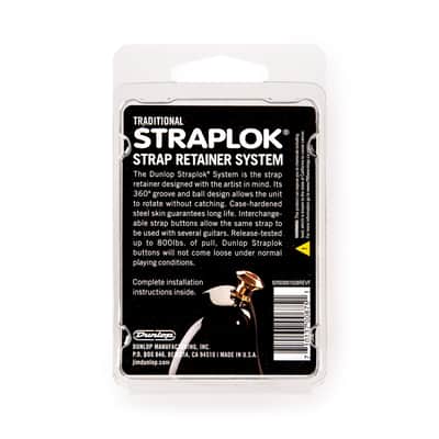 Dunlop SLS1503BK Straplok Traditional Strap Retainer System, Black image 2