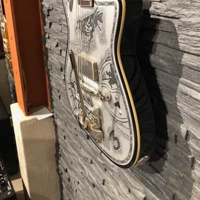 Duesenberg Johnny Depp Signature Series Electric Guitar 2010s - Aluminum Tattooed image 3