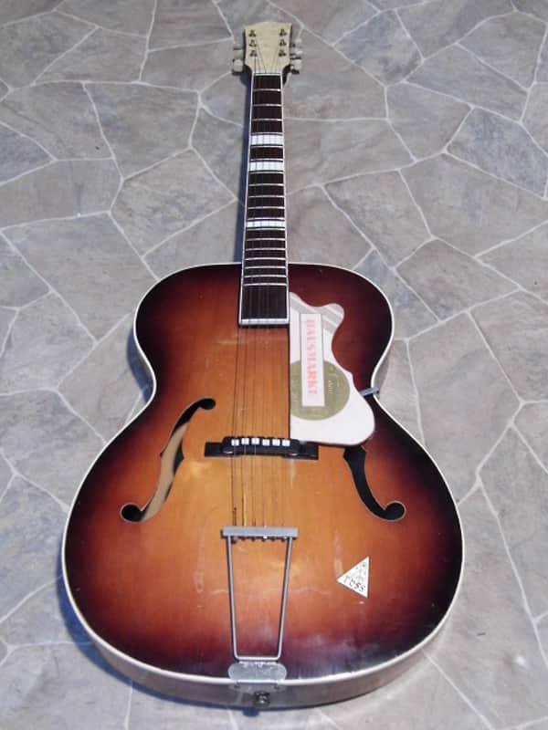 rare vintage VOSS archtop Jazz F-hole GUITAR GIMA Gitarre Germany 1960 image 1