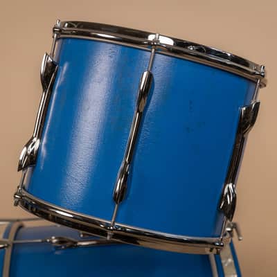 1980s Premier Resonator Blue Drum Set image 16