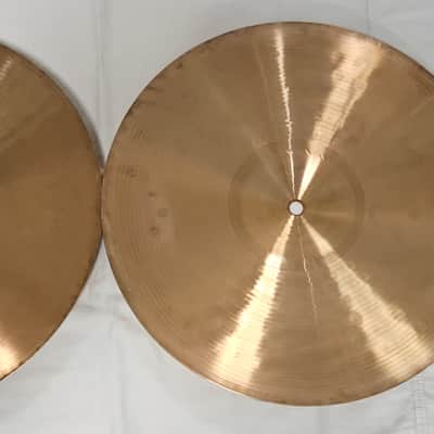 Vintage Zildjian Amir 14" Hi-Hat Cymbals Pair 970g/1388g USA 1980s image 7