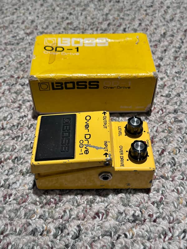 Boss OD-1 Over Drive (Black Label) 1978 - Yellow | Reverb