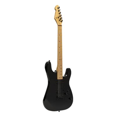 STAGG Metal Series Electric Guitar With Solid Mahogany Body Black image 3
