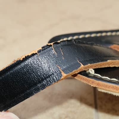 Vintage Leather Strap Circa 1960's - Black image 6