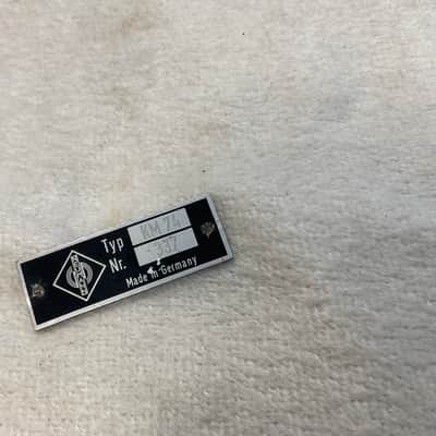 Neumann KM 74 # 334 nameplate … image 1