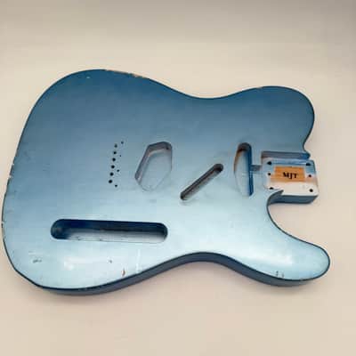 MJT Telecaster Body Alder Relic Nitro Ice Blue Metallic Light mjt6639 image 2
