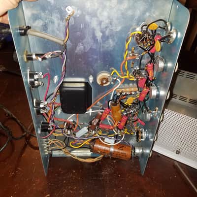 Bell PM-33 Pacemaker Mono 33 Watt Tube PA Amp dual 6L6GB 1959 - Blue, Beige, Textured Grey image 19