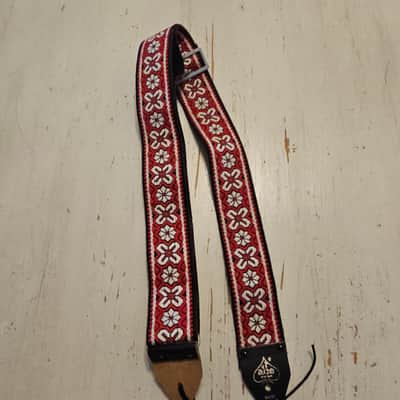ACE Vintage Guitar Strap Red & White image 5