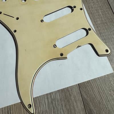 8 Hole 50's Fender Stratocaster 56 Vintage Pickguard Celluloid / Nitrate White / Cream 54 thru 58 RI image 13