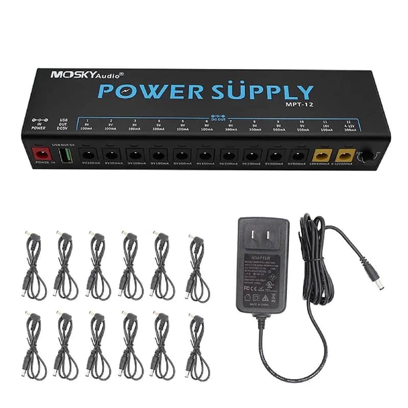 Mosky MPT-12 Guitar Effect Pedal Power Supply 12 DC Outputs for 9V 12V 18V Pedal,5V USB Output image 1