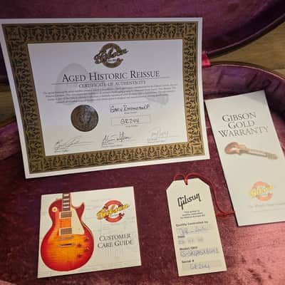 Gibson Custom Shop Gary Rossington '59 Les Paul Standard 2005 - Murphy Aged Sunburst Brazilian Board image 19