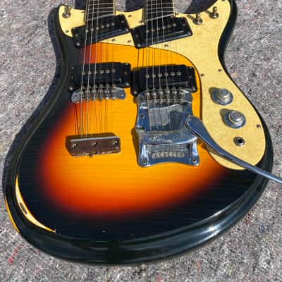 Mosrite Joe Maphis Model 1966 - Double Neck 6/12 Sunburst image 4