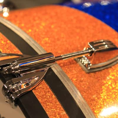 Ludwig Classic Maple Triband Blue/Gold Sparkle Downbeat 3pcs (12-14-20) - New! image 5