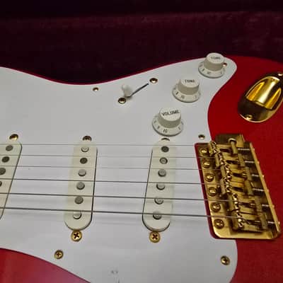 Rare! 1993 Fender Japan Custom Edition 50's Stratocaster ST57G Charcoal Red image 5