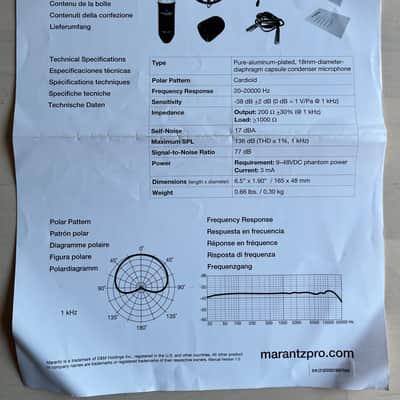 Marantz MPM-1000 Condenser Microphone image 4