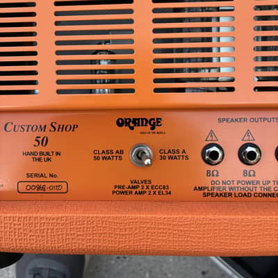 Orange Custom Shop 50 Watt Amplifier Mint with Anvil Case Killer Nice Killer Sound image 4