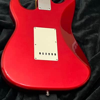 1999 Fender ST62-58US Reissue Candy Apple Red - MIJ w USA-made Custom Shop black bobbin 57/62 single coils. Dark slab rosewood fretboard. image 13