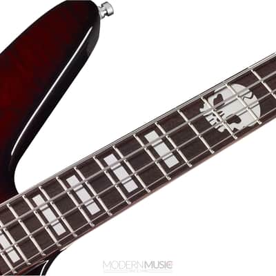Warwick Custom Shop Reverso Rex Brown Signature Bass, Burgundy Blackburst Transparent High Polish image 5