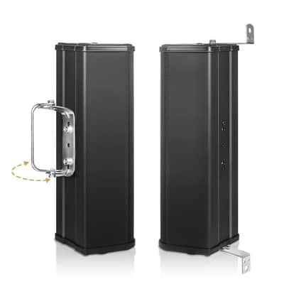 PAC80X2CL25B | Commercial Restaurant Amplifier and Column Array Set with a 2-Zone 70V/100V Bluetooth Amp, 2 x All-Weather Dual 5" Speakers, Black image 6