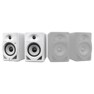 Pioneer DJ DM-50D-W/CMXEG White Studio Monitor Speakers w Stands image 5