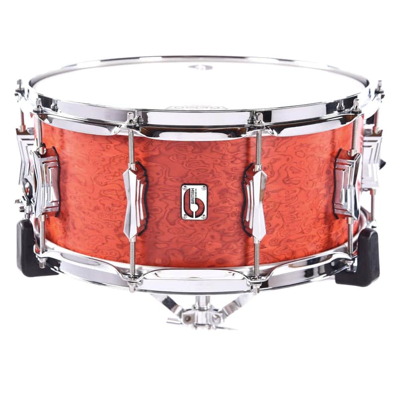British Drum Company Legend Series 14x6.5" 10-Lug Birch Snare Drum 2016 - 2020 - Buckingham Scarlett image 1